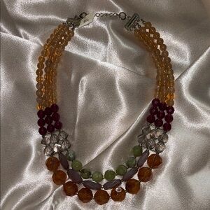 Vintage Elegant Multicolor Beaded Necklace